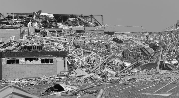 Destroyed building