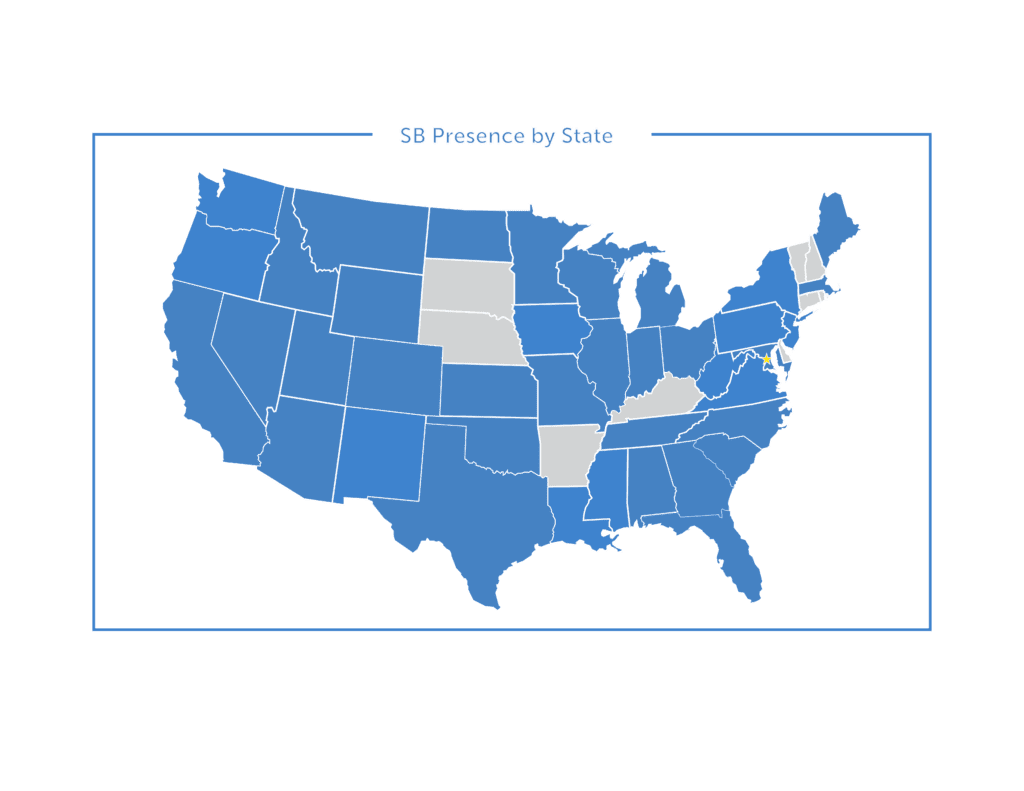 Sb Presence By State Map Only With Border Sept 2024